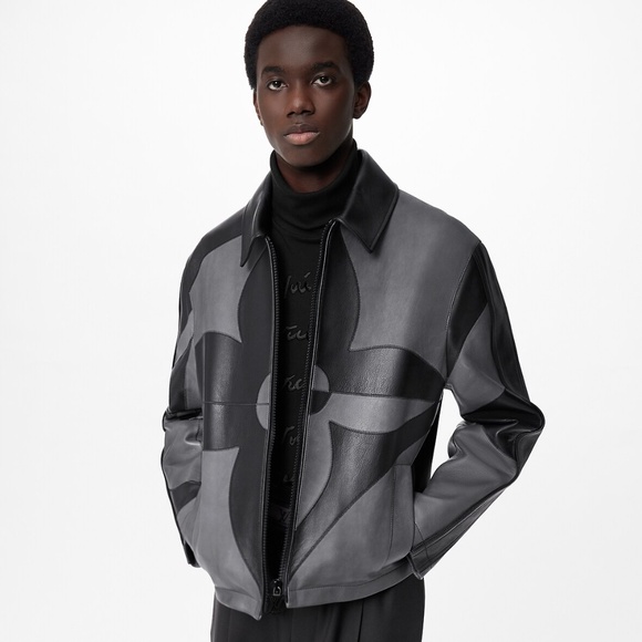 LOUIS VUITTON 2022 FLOWER PATCHWORK LEATHER JACKET - Picture 5 of 5